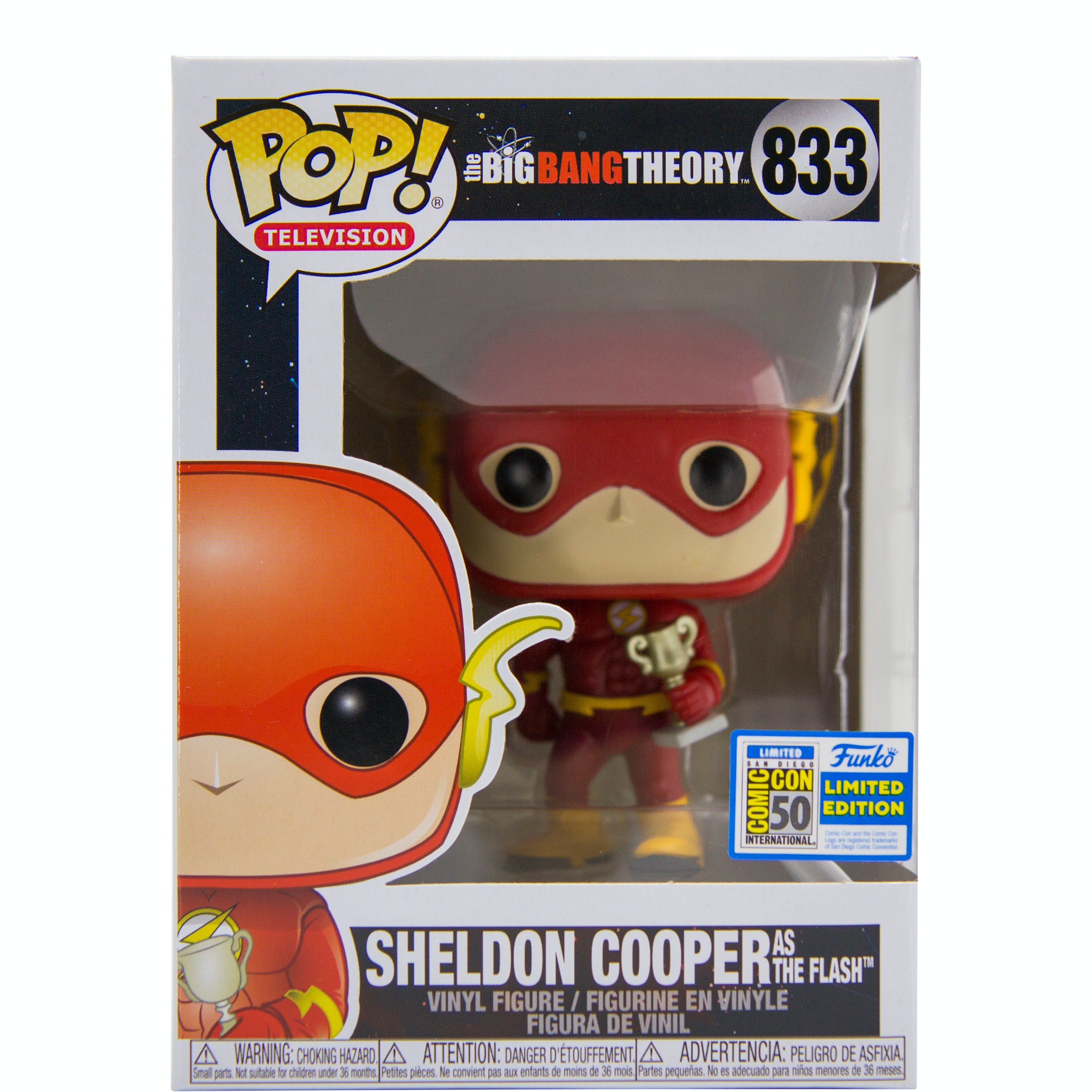 Details about   Sheldon Cooper as the Flash FUNKO POP The Big Bang Theory NEW MIB #833 